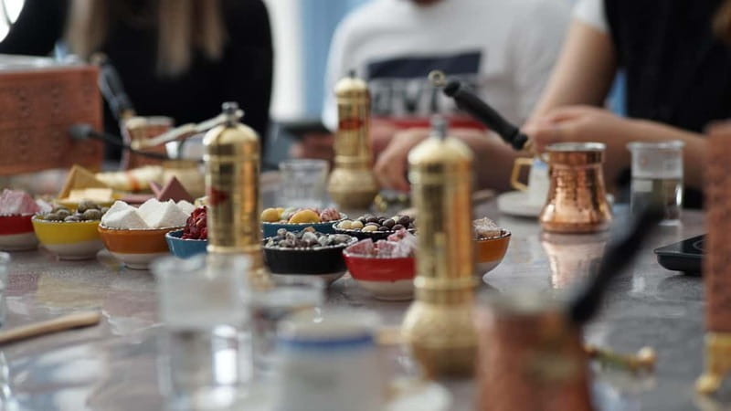 Antalya: Turkish Coffee Brewing on Sand & Fortune Telling - Turkish tea, sweets, and menengiç