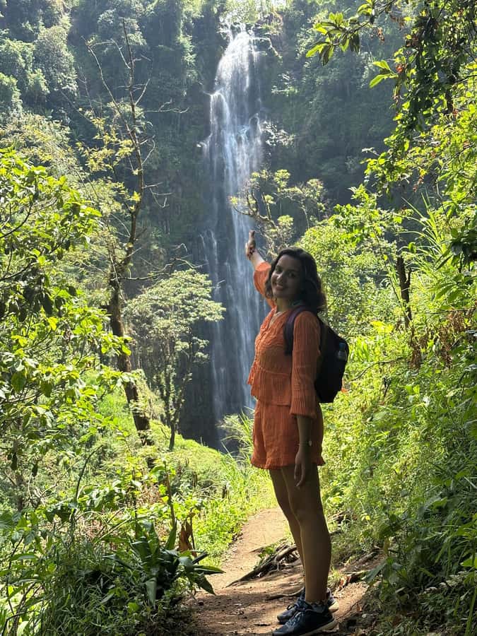 Arusha or Moshi : Hot Spring, Waterfall & Coffee Farm Tour - Walking into Materuni Village and its banana farms