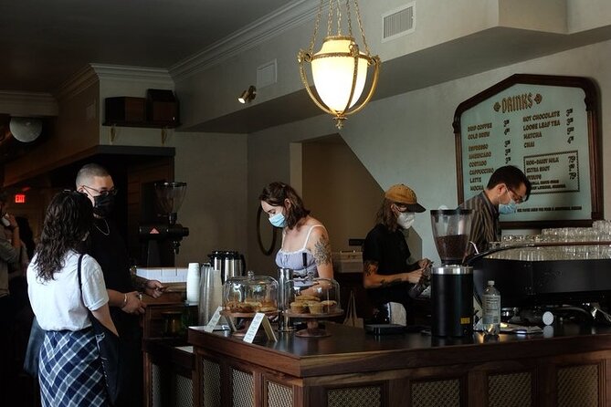 Asheville Coffee Tours - Comparing two coffee shops inside Grove Arcade