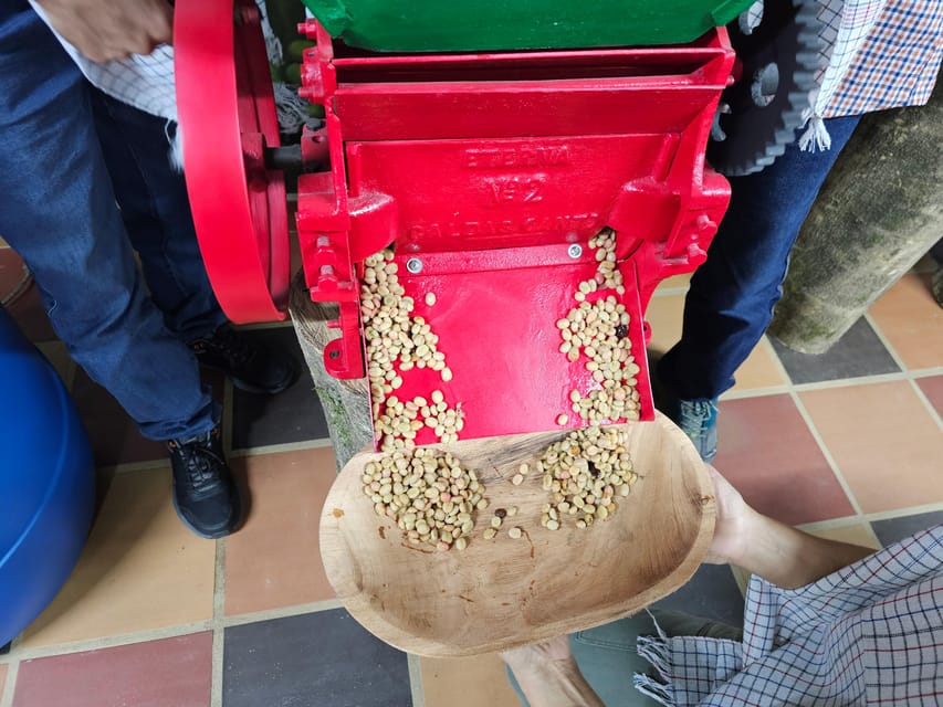 Coffee Experience with roasting show in Comuna 13 - Coffee cream and the final hand exfoliation
