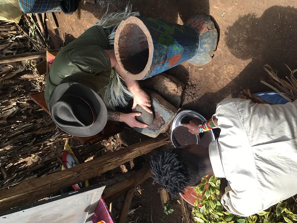 Coffee tour and Buffet Lunch with Kingstone Asilia (Arusha) - Pounding dried beans with song and dance