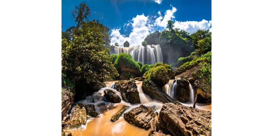 Dalat Group Easy Rider - Elephant Fall-Pagoda-Weasel Coffee… - Linh Ẩn Pagoda and the view toward Elephant Waterfall