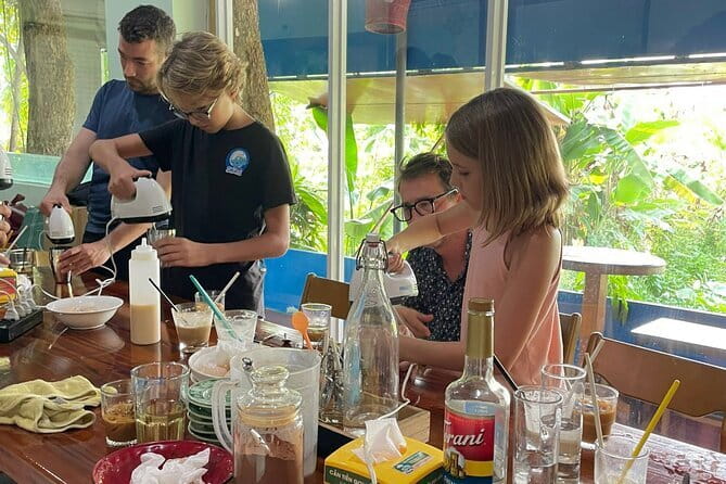 Experience Making & Tasting Vietnamese Coffee in Hoi An - Mixing coconut coffee and making espresso