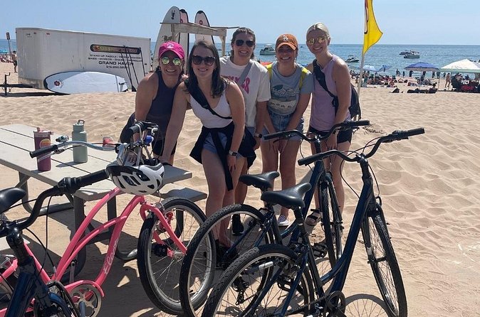 Grand Haven Morning Guided Bike & Coffee Tour - 3 Hours - The boardwalk and Train Depot Museum