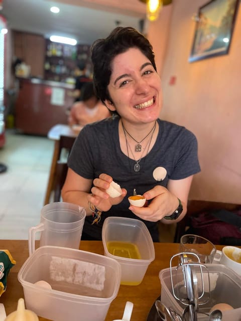 HCMc Egg Coffee Class in 1 hour with local intructor & snack - The spring roll and what is included
