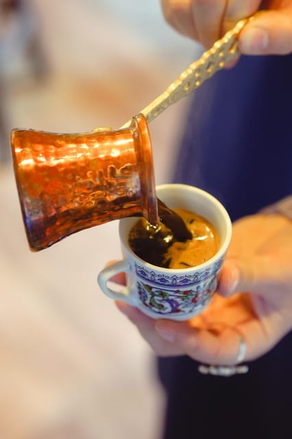 Istanbul: Turkish Coffee Making and Fortune Telling Workshop - Tasting several coffees with Turkish delight