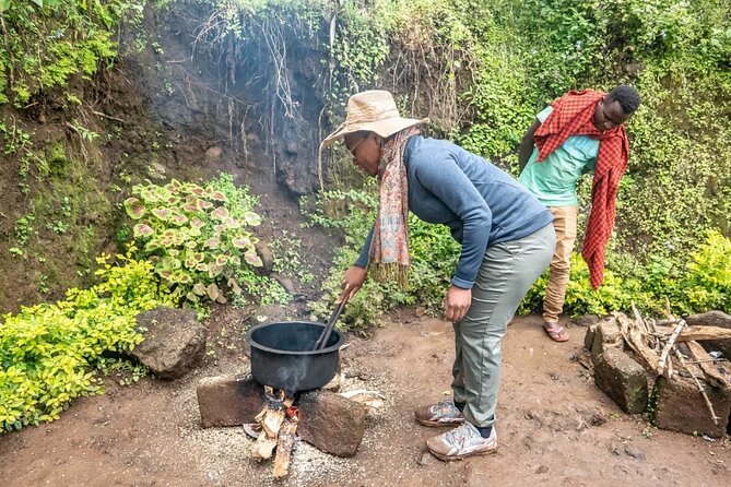 Materuni Waterfall Hike & Coffee Tour - Standing beneath a nearly 100-meter fall