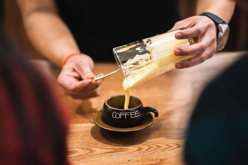 NYNA Coffee Culture- Egg Coffee/Salted Coffee/Coconut Coffee - Making Hanoi egg coffee the local way