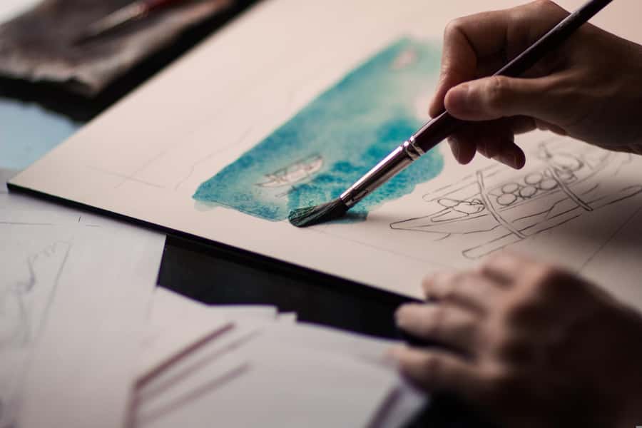 Painting with Delicious Coffee - Moving from drawing to a colorful canvas