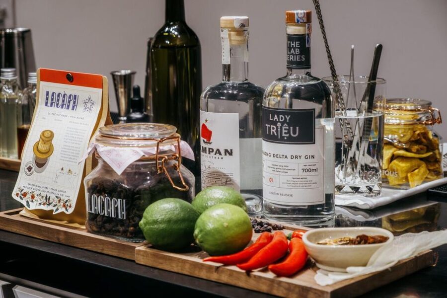 Shake & Savor: Coffee-Themed Cocktails from Việt Nam - Mixing the Phở Fizz with cascara and honey